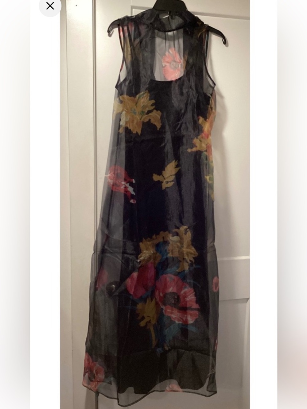 CAARA Floral Organza Maxi Dress Size XL NWT Few Moda - Picture 2 of 4